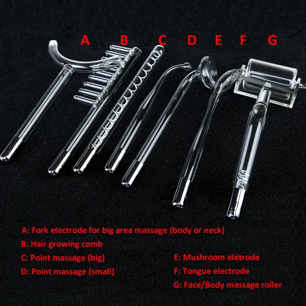 NILEORA High-Frequency Therapy Wand for Acne (7 types of probes)