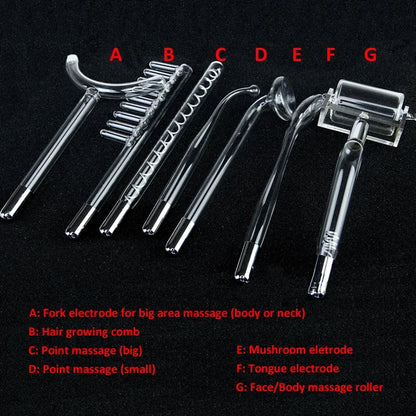 NILEORA High-Frequency Therapy Wand for Acne (7 types of probes)