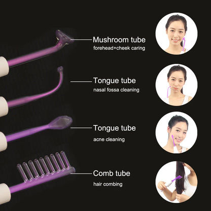 NILEORA High-Frequency Therapy Wand for Acne (7 types of probes)